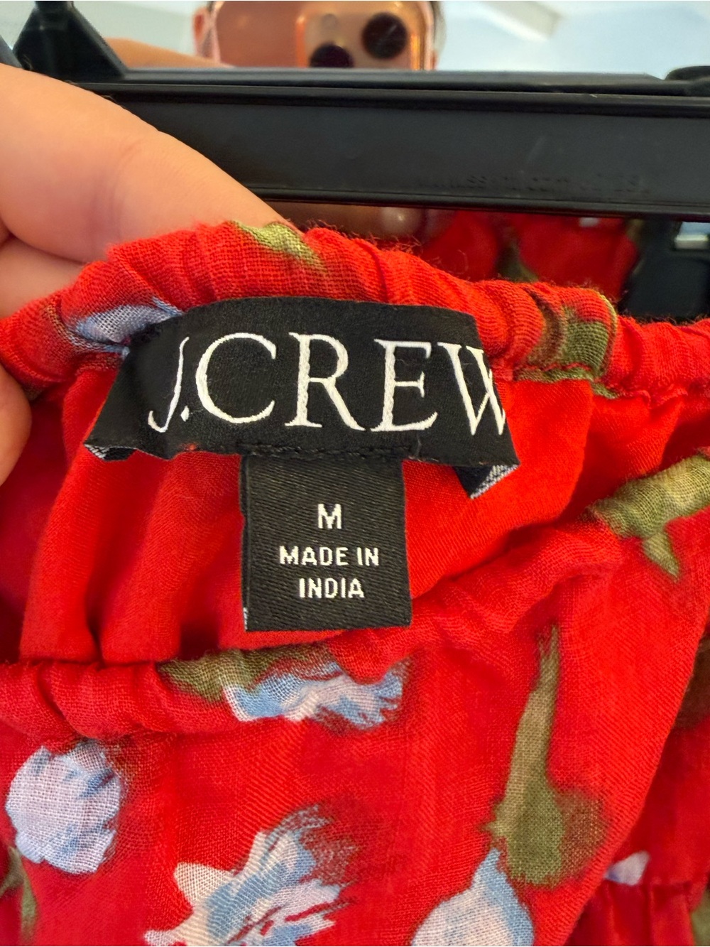 J. Crew Red Floral Cowl-Neck Camisole and skirt - Picture 3 of 3